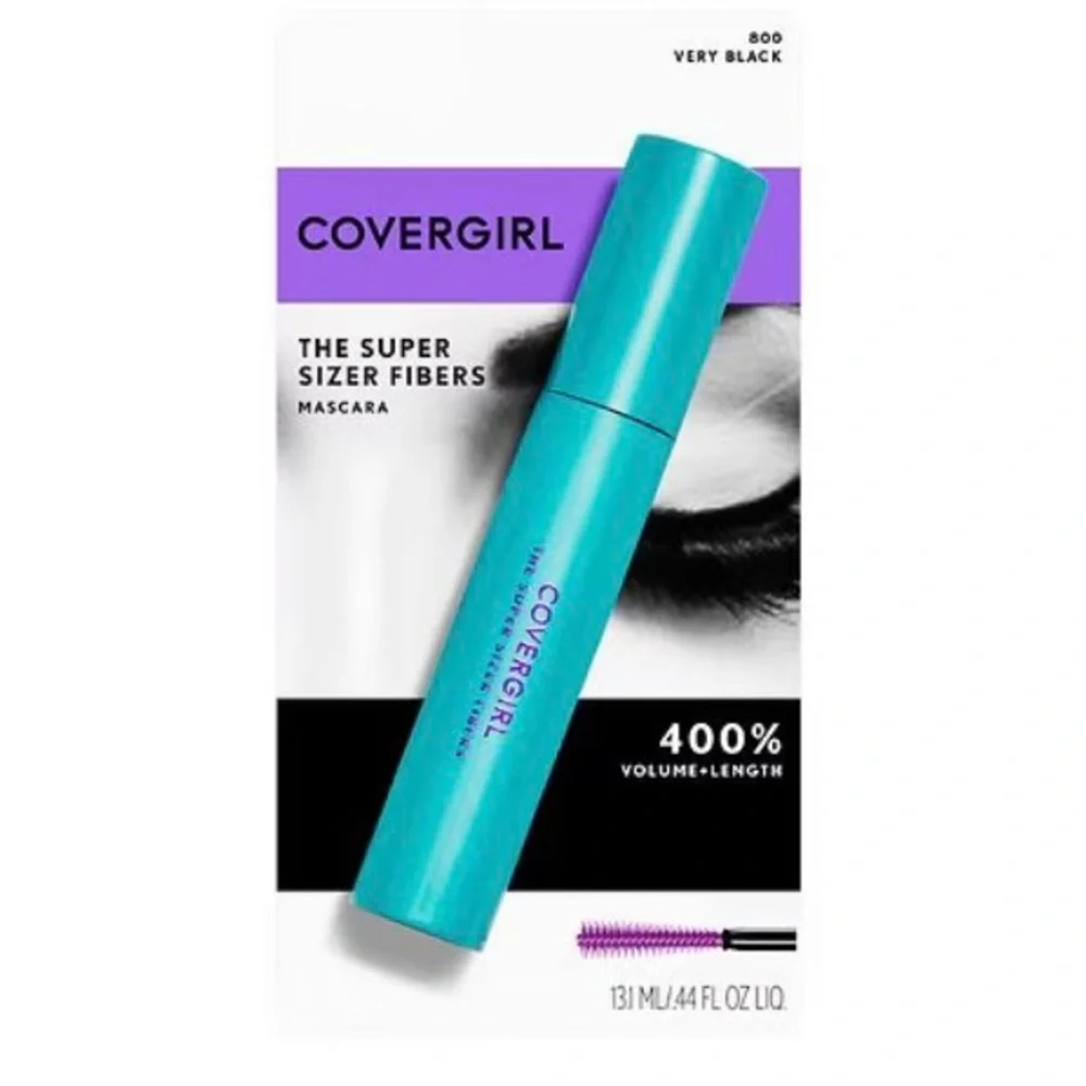NEW 800 CoverGirl The Super Sizer Fibers Mascara, Very Black (800), 0.44oz